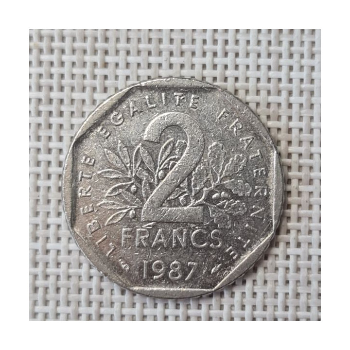France 2 Francs 1987 KM-942.1 VF