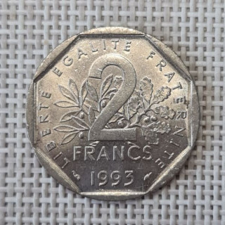 France 2 Francs 1993 "Jean Moulin" KM-1062 XF