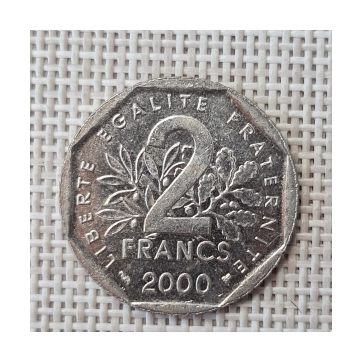 France 2 Francs 2000 KM-942.1 VF