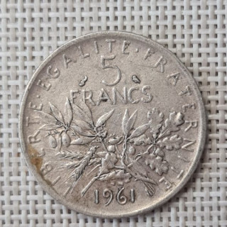 France 5 Francs 1961 KM-926 VF