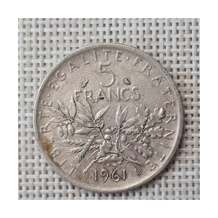France 5 Francs 1961 KM-926 VF