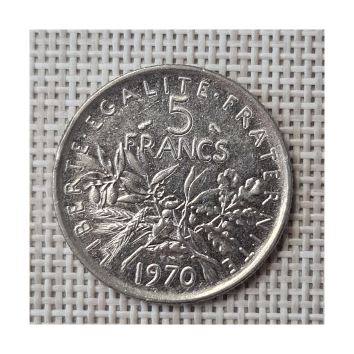 France 5 Francs 1970 KM-926a VF