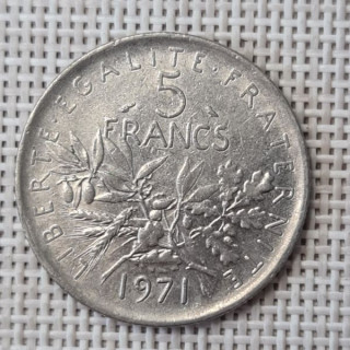 France 5 Francs 1971 KM-926a VF
