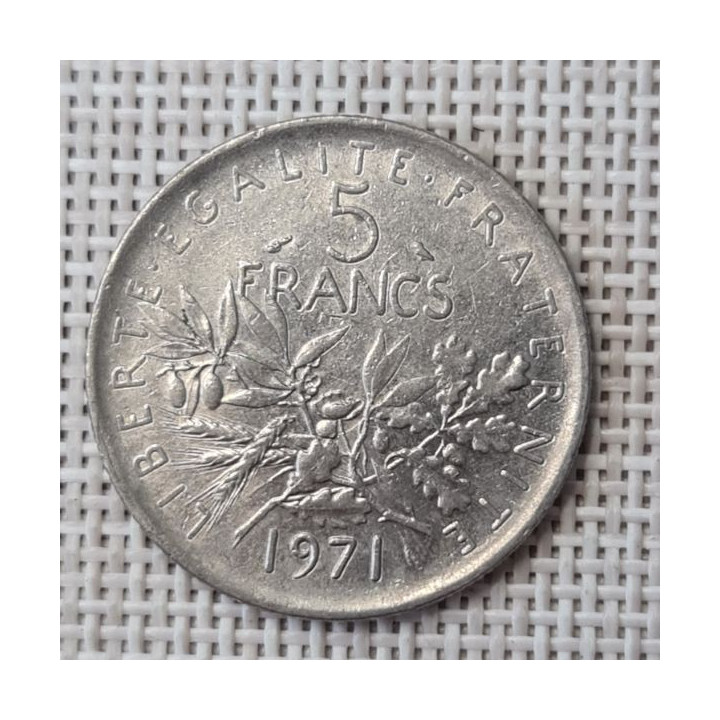 France 5 Francs 1971 KM-926a VF
