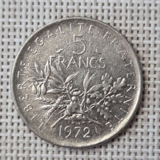 France 5 Francs 1972 KM-926a VF