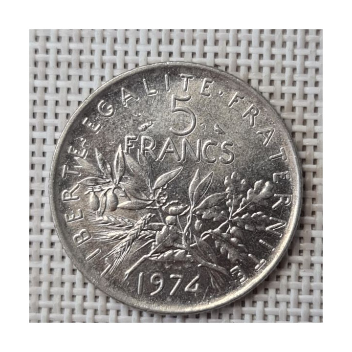 France 5 Francs 1974 KM-926a VF