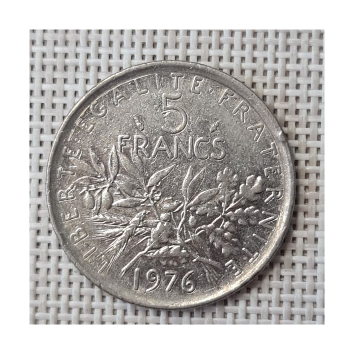 France 5 Francs 1976 KM-926a VF