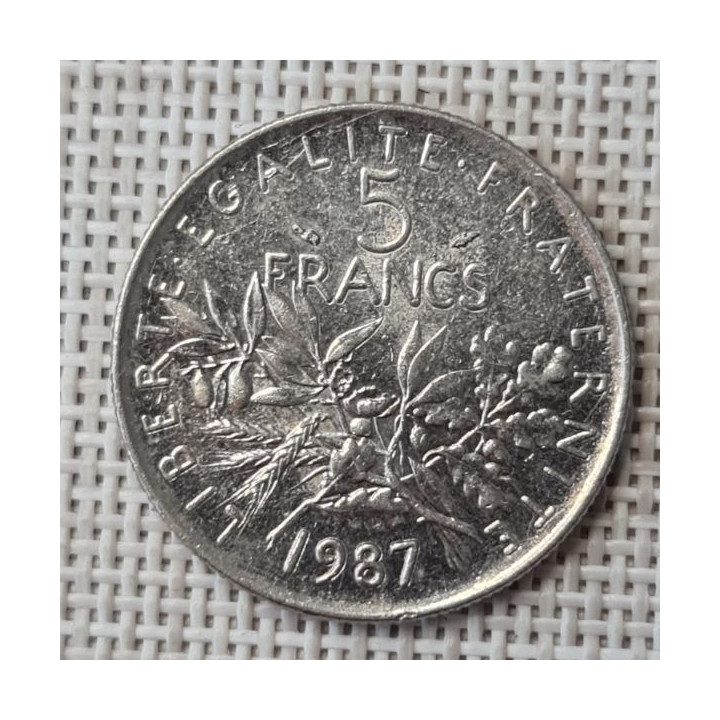 France 5 Francs 1987 KM-926a VF