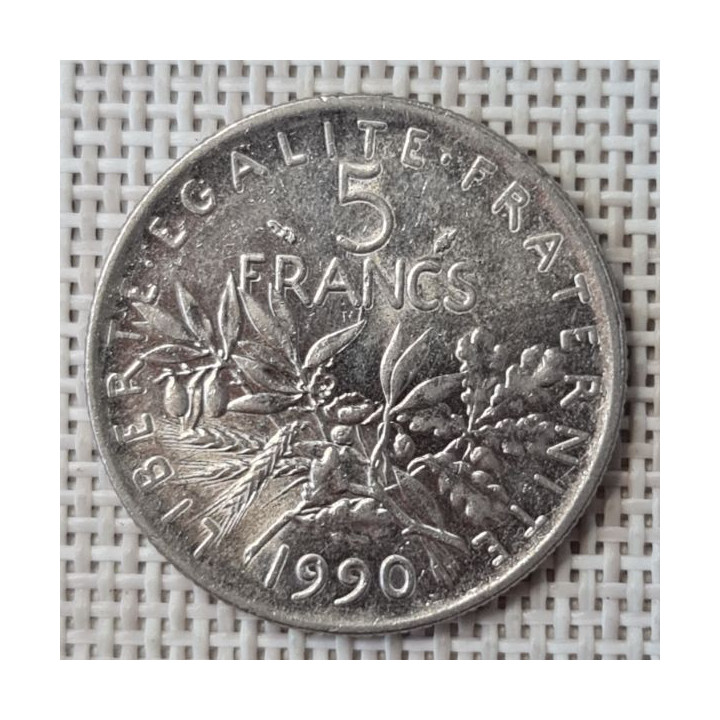 France 5 Francs 1990 KM-926a VF