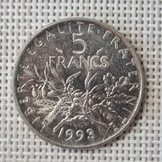 France 5 Francs 1993 KM-926a VF