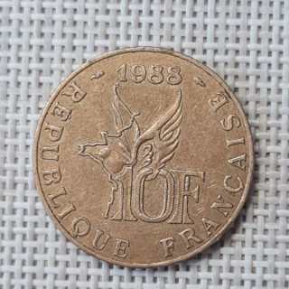 France 10 Francs 1988 "Roland Garros" KM-965 VF