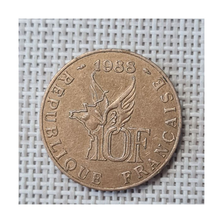France 10 Francs 1988 "Roland Garros" KM-965 VF