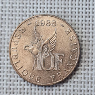 France 10 Francs 1988 "Roland Garros" KM-965 XF