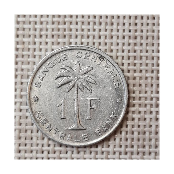 Ruanda-Urundi 1 Franc 1960 KM-4 F/VF