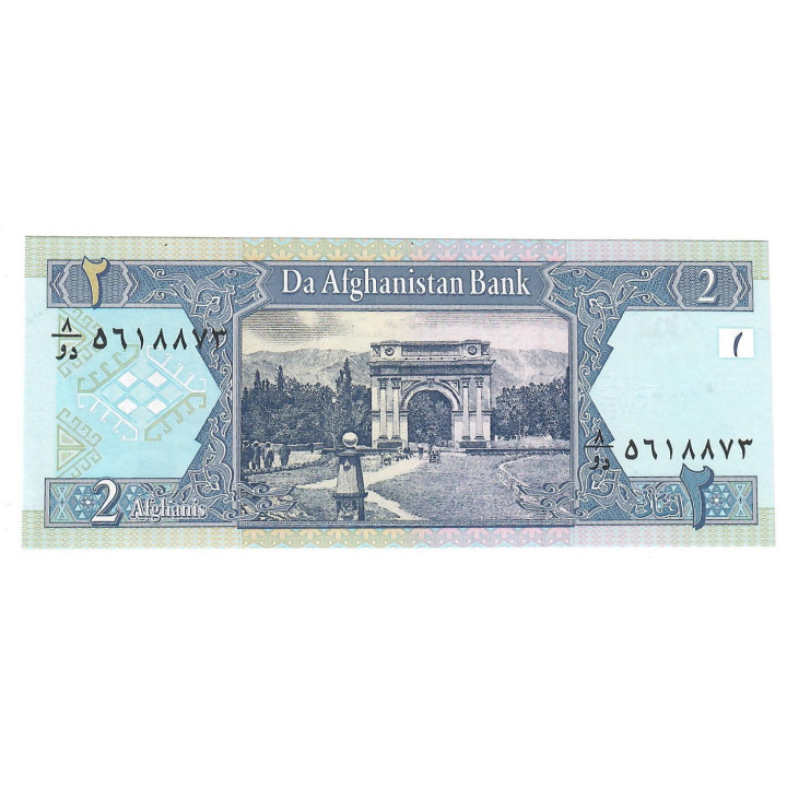 Afghanistan 2 Afghanis 2002 P-65a UNC