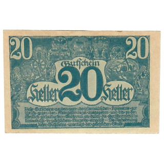 Austria 20 Heller 1920 P-S115b VF