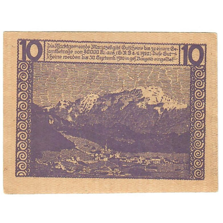 Austrian Notgeld 10 Heller 1920 JPR0590II-10.2 UNC