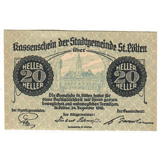 Austrian Notgeld 20 Heller 1919 JPR0927I-20.2 UNC
