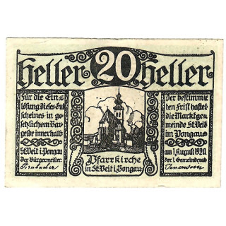 Austrian Notgeld 20 Heller 1920 JPR0945a-20 XF/AU