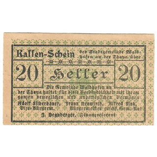 Austrian Notgeld 20 Heller 1920 JPR1125Ib-20 UNC
