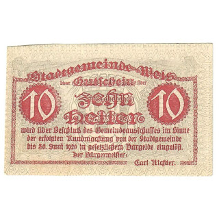 Austrian Notgeld 10 Heller 1920 JPR1167I-10.2 UNC