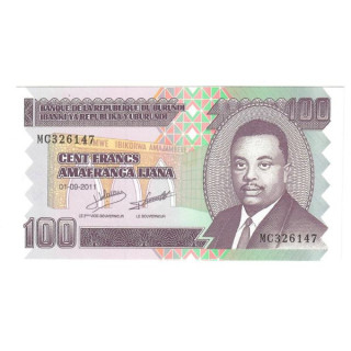 Burundi 100 Francs 2011 P-44b UNC