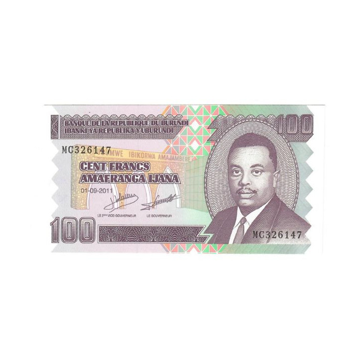Burundi 100 Francs 2011 P-44b UNC