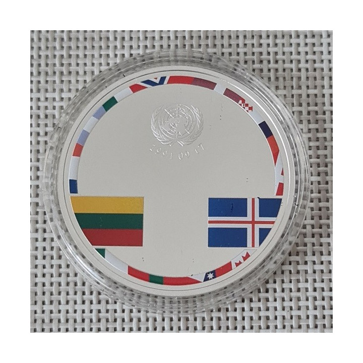 Lithuania 20 Euro 2016 "Membership in UN" KM-223 Proof