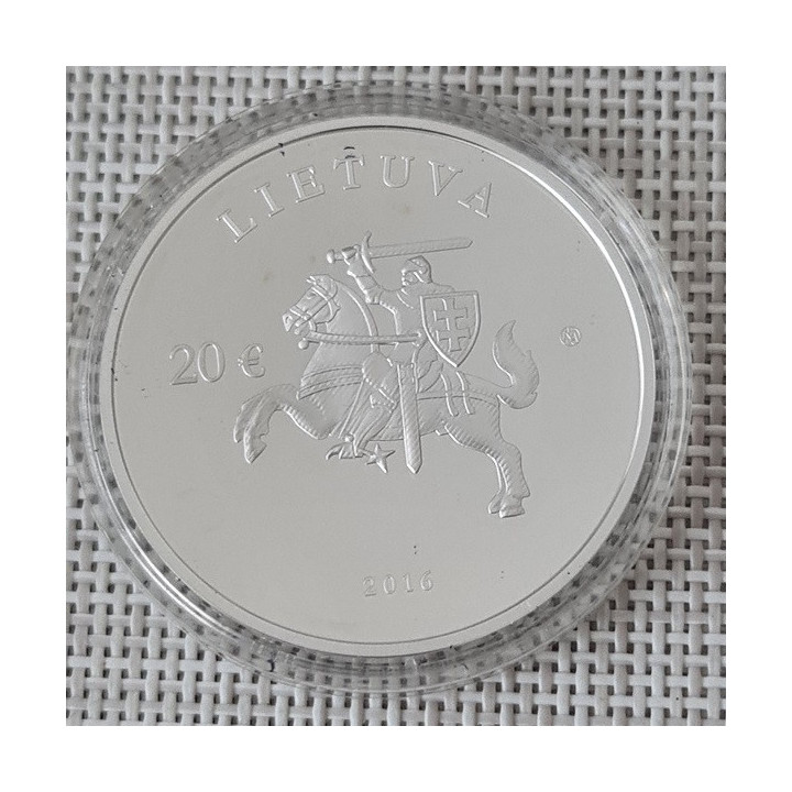 Lithuania 20 Euro 2016 "Membership in UN" KM-223 Proof