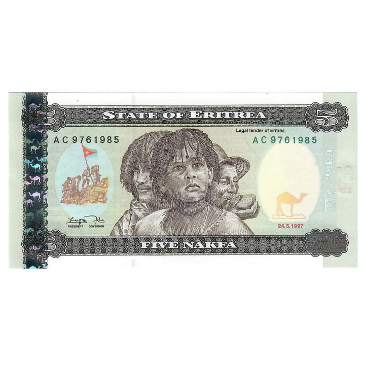 Eritrea 5 Nakfa 1997 P-2a UNC