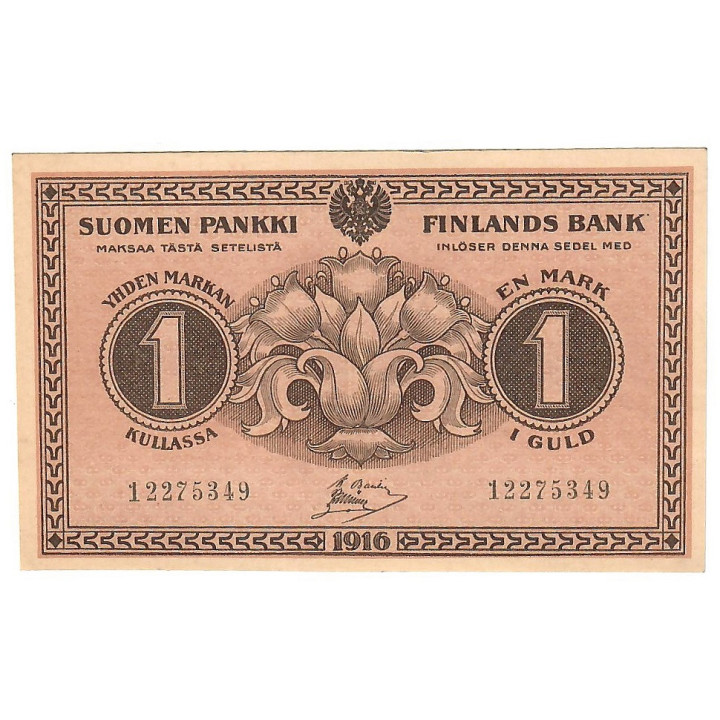 Finland 1 Markka 1916 P-19a UNC