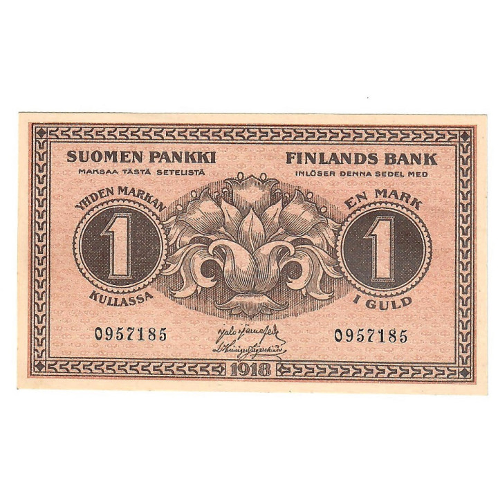 Finland 1 Markka 1918 P-35a.1 UNC
