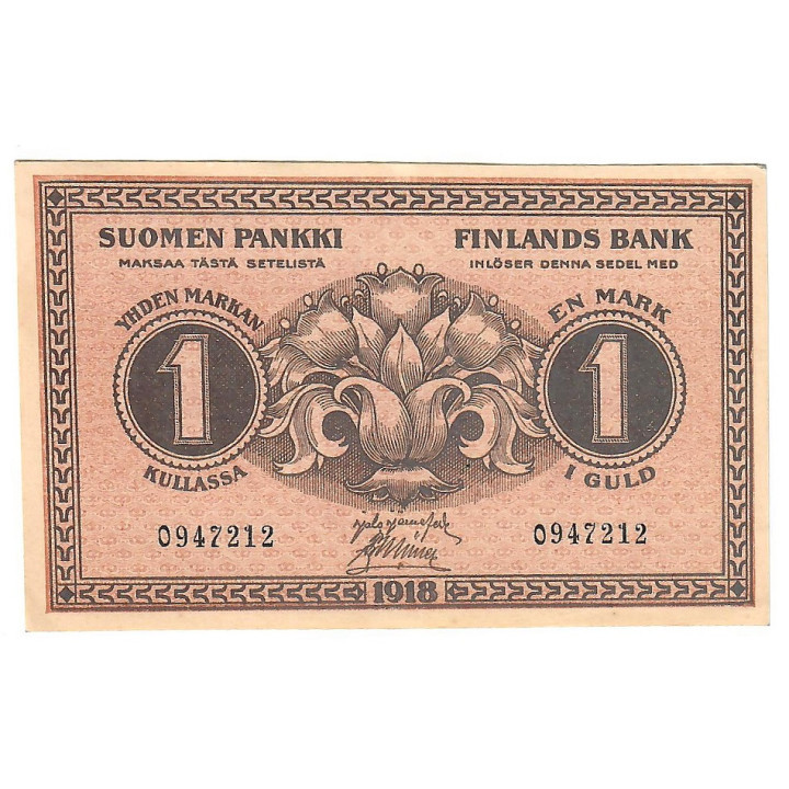 Finland 1 Markka 1918 P-35a.3 UNC
