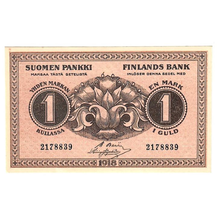 Finland 1 Markka 1918 P-35a.4 UNC