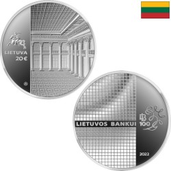 Lithuania 20 Euro 2022 "Bank" KM-279 Proof