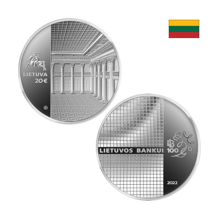 Lithuania 20 Euro 2022 "Bank" KM-279 Proof