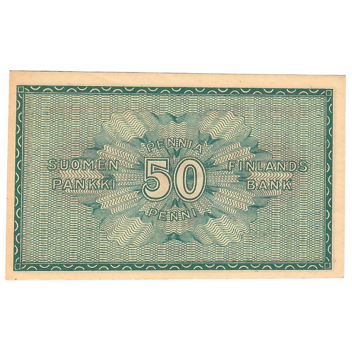 Finland 50 Pennia 1918 P-34a.1 AU/UNC