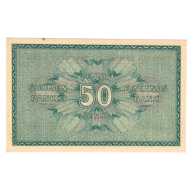 Finland 50 Pennia 1918 P-34a.3 AU/UNC