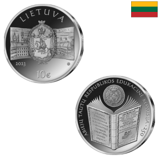 Lithuania 10 Euro 2023 "Educational Commission" KM-NEW Proof