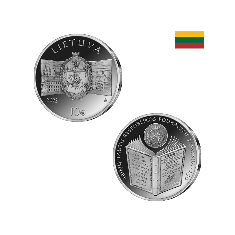 Lithuania 10 Euro 2023 "Educational Commission" KM-NEW Proof