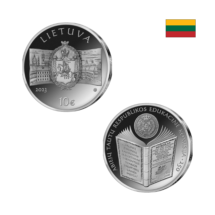 Lithuania 10 Euro 2023 "Educational Commission" KM-NEW Proof