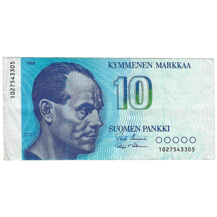 Finland 10 Markkaa 1986 P-113a.4 VF