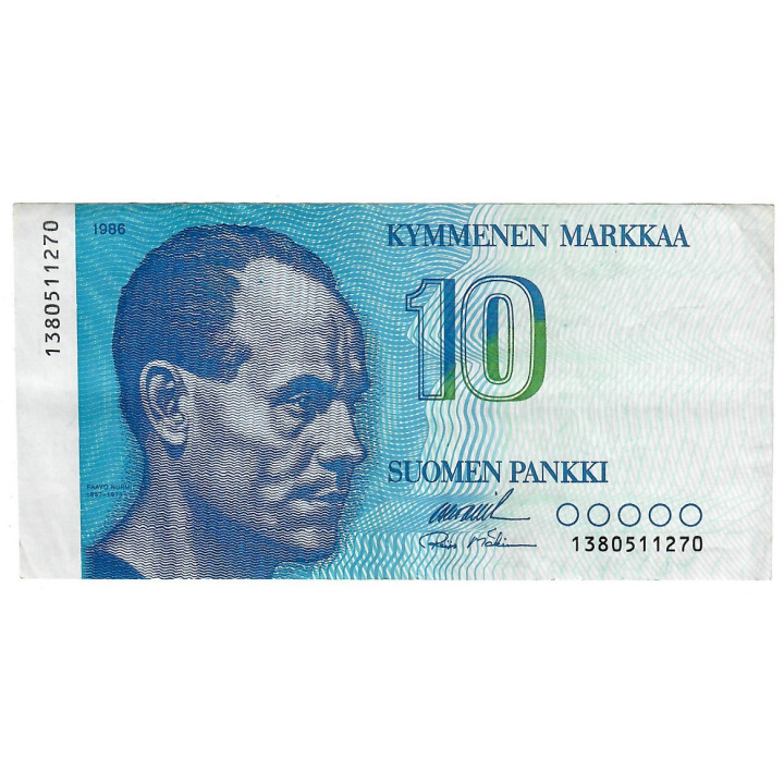 Finland 10 Markkaa 1986 P-113a.34 VF