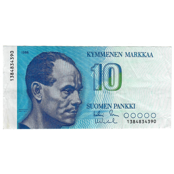 Finland 10 Markkaa 1986 P-113a.44 VF