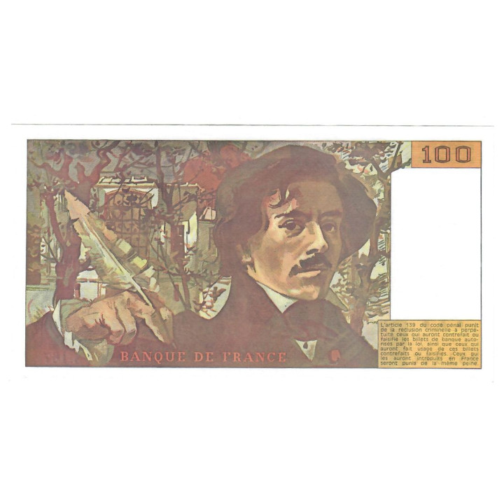 France 100 Francs 1990 P-154e.1 XF/AU