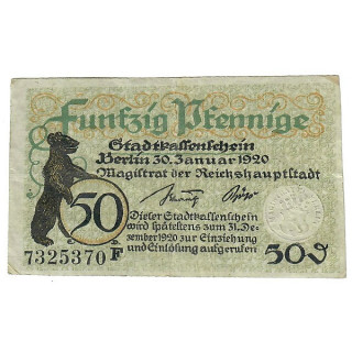 German Notgeld 50 Pfennig 1920 Gra-B27.3b VF