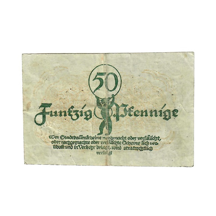 German Notgeld 50 Pfennig 1920 Gra-B27.3b VF