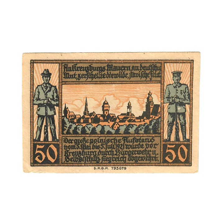 German Notgeld 50 Pfennig 1921 GrM-0744.2-3/5 AUNC