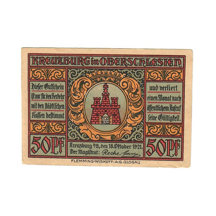 German Notgeld 50 Pfennig 1921 GrM-0744.2-3/5 AUNC