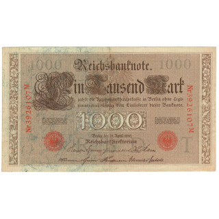Germany 1000 Mark 1910 P-44b/5 XF